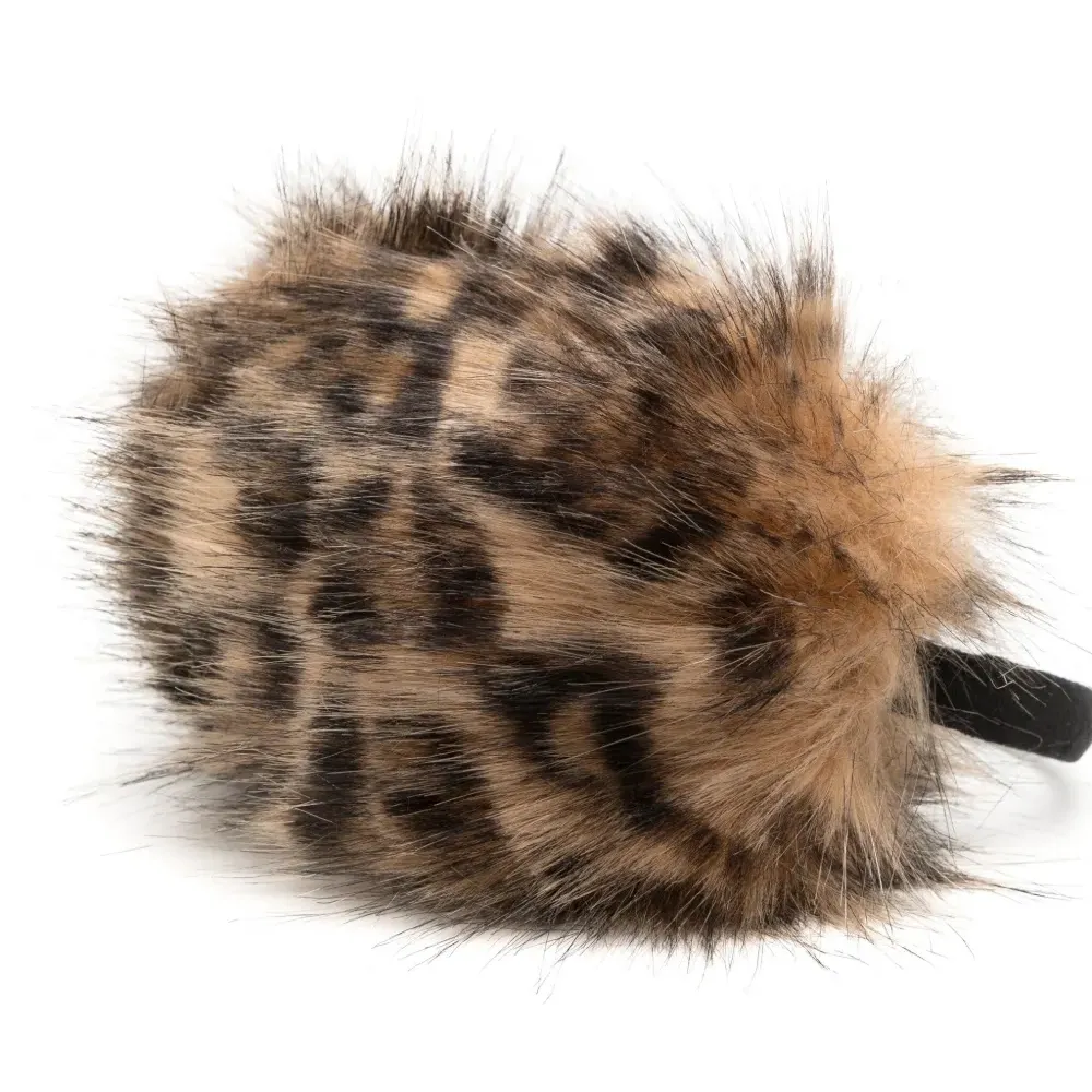 Наушники из искусственного меха с леопардовым принтом