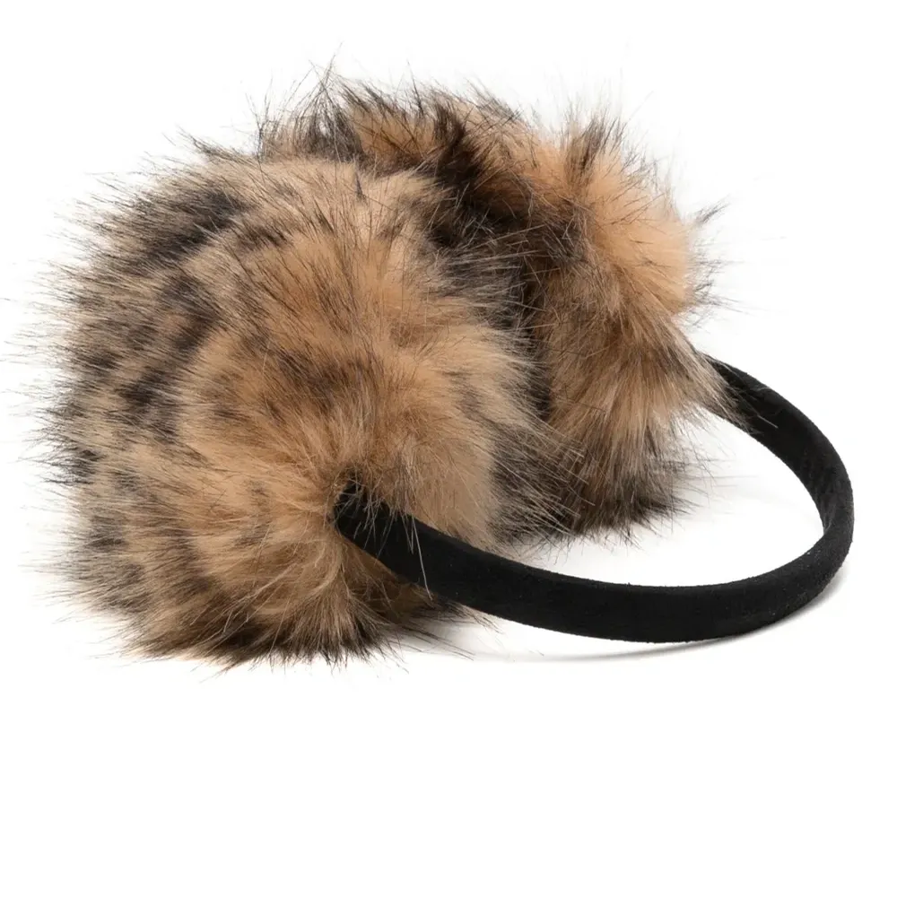 Наушники из искусственного меха с леопардовым принтом