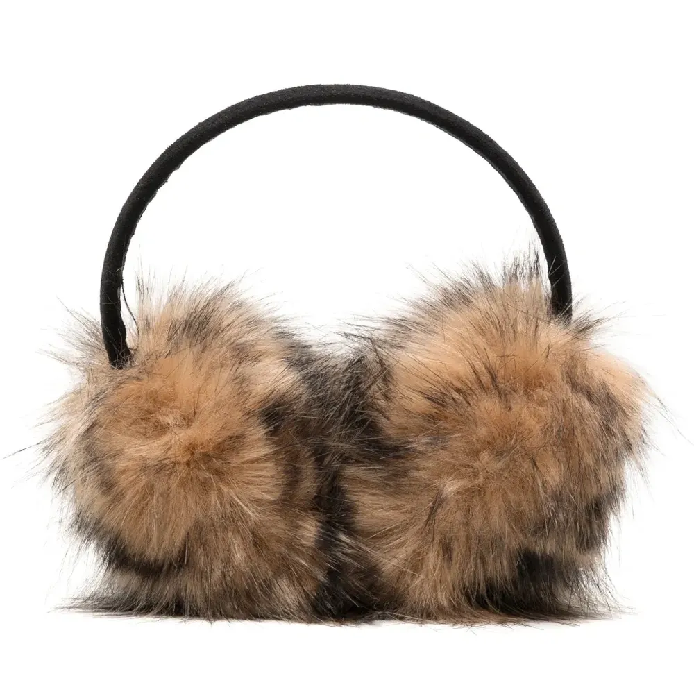 Наушники из искусственного меха с леопардовым принтом