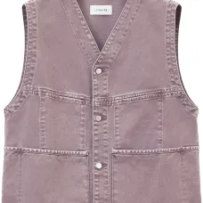 Джинсовый жилет с V-образным вырезом