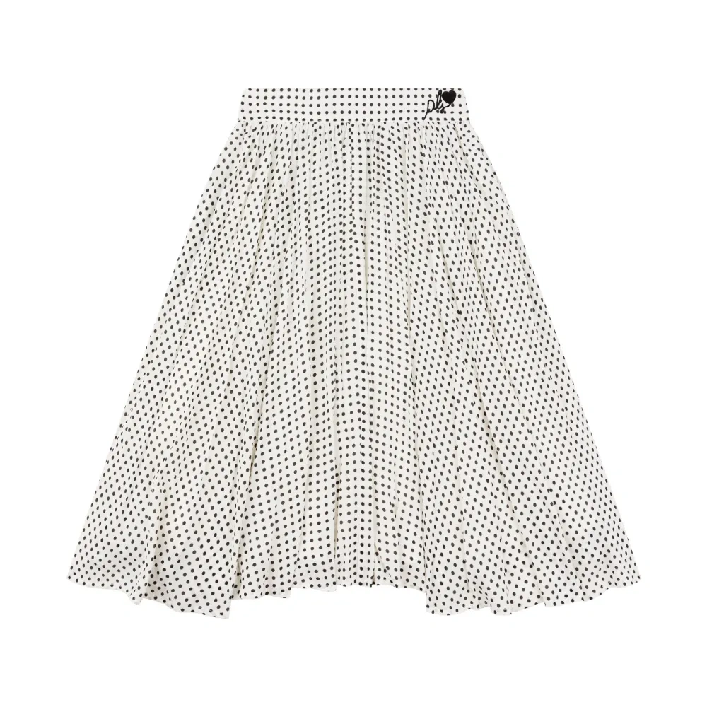 Юбка в горох с вышитым логотипом Юбка в горох с вышитым логотипом