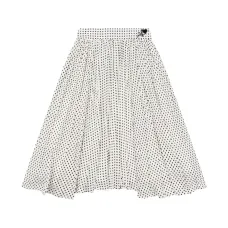 Юбка в горох с вышитым логотипом