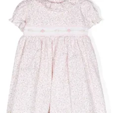 Комплект из платья и блумеров с цветочным принтом