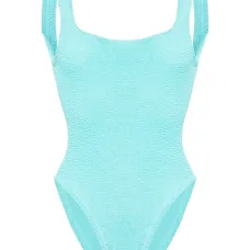 Купальник с квадратным вырезом и жатым эффектом