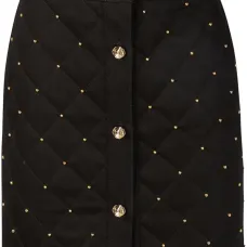 Стеганая юбка с заклепками