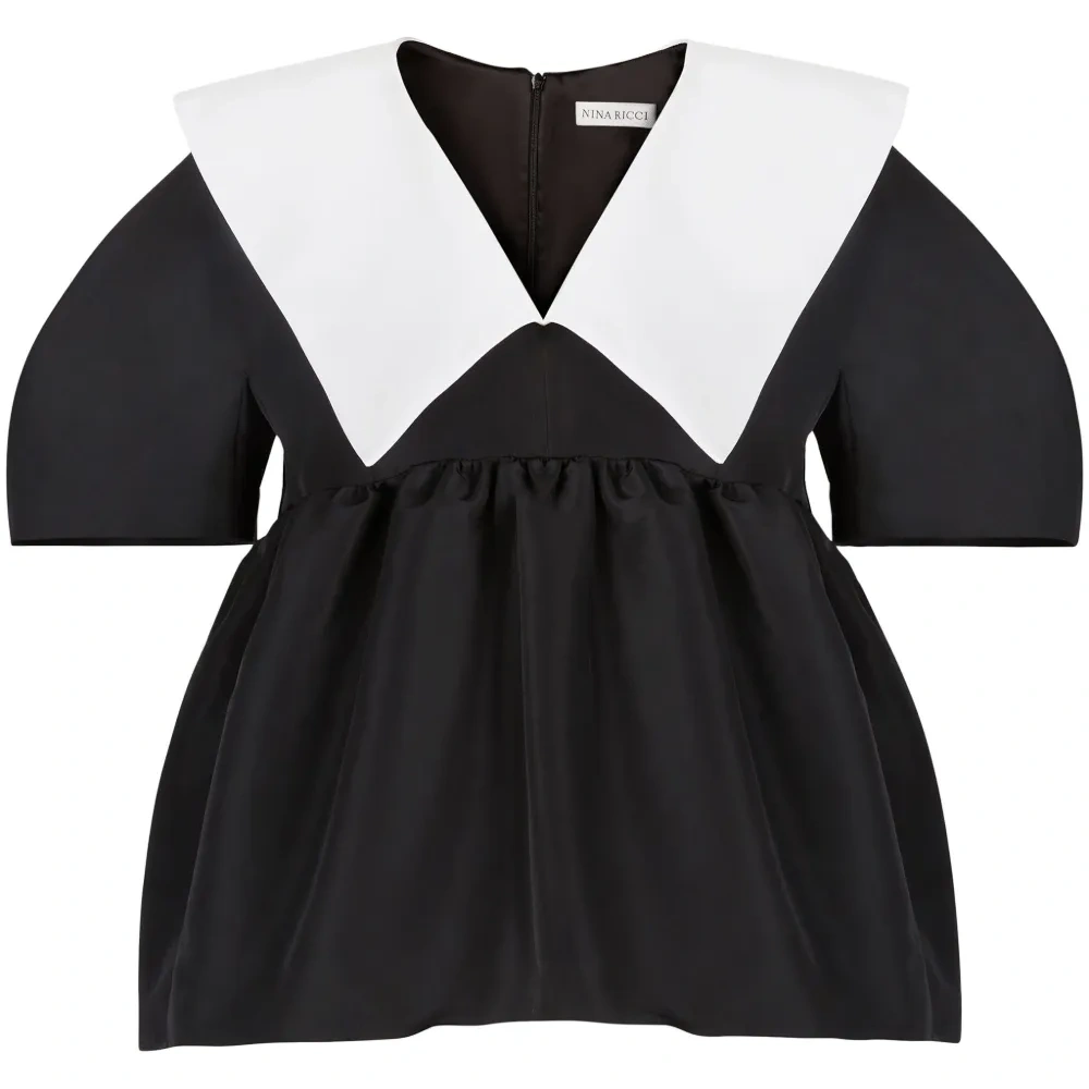 Топ Taffeta с V-образным вырезом