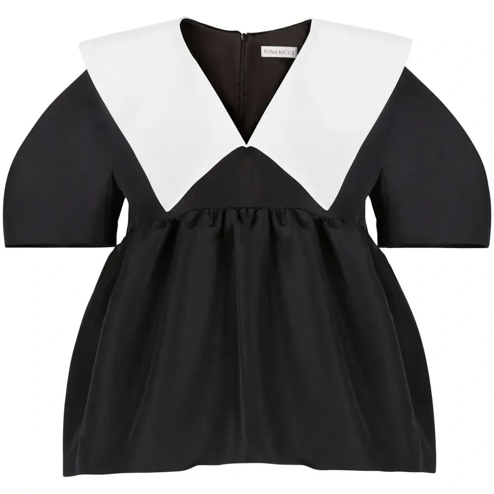 Топ Taffeta с V-образным вырезом