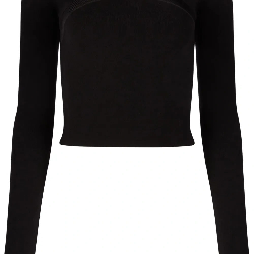 Топ из смесовой шерсти с открытыми плечами