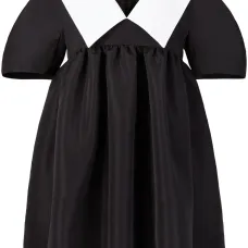 Платье с контрастным воротником