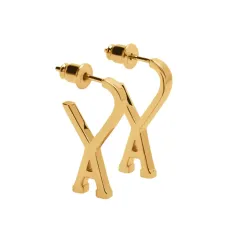 Маленькие серьги-кольца с монограммой Ami De Coeur