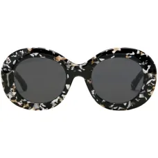 Солнцезащитные очки в круглой оправе черепаховой расцветки Солнцезащитные очки в круглой оправе черепаховой расцветки