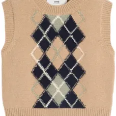 Жилет из смесовой шерсти в клетку