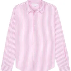 Полосатая рубашка с вышитым логотипом