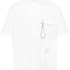 Рубашка с короткими рукавами и аппликацией