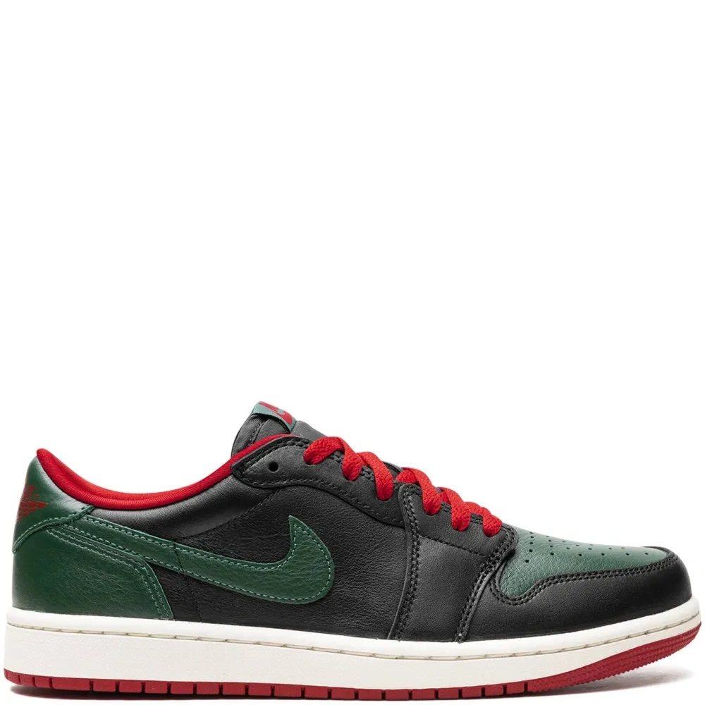 Кроссовки Jordan 1 Retro Low OG Black/Gorge Green