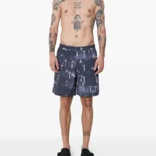 Плавки-шорты с принтом