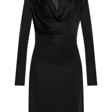 Платье с воротником-хомутом