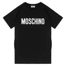 Платье с короткими рукавами и логотипом