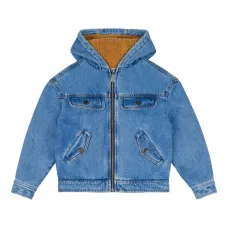 Джинсовая куртка с тисненым логотипом