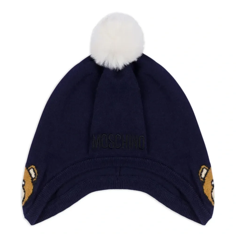 Шапка бини Teddy Bear с помпоном