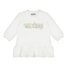 Платье с длинными рукавами и логотипом