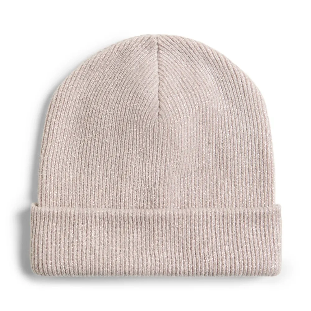 Кашемировая шапка бини в рубчик