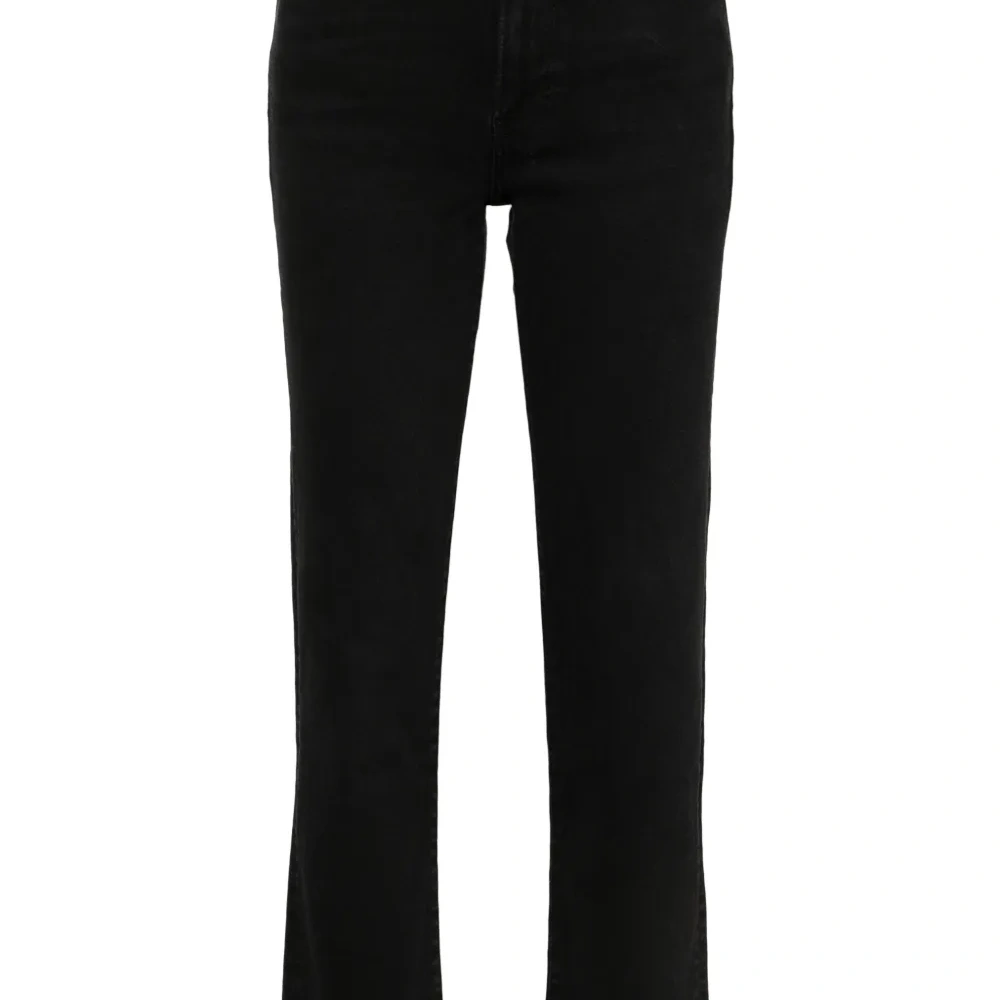 Прямые джинсы с завышенной талией