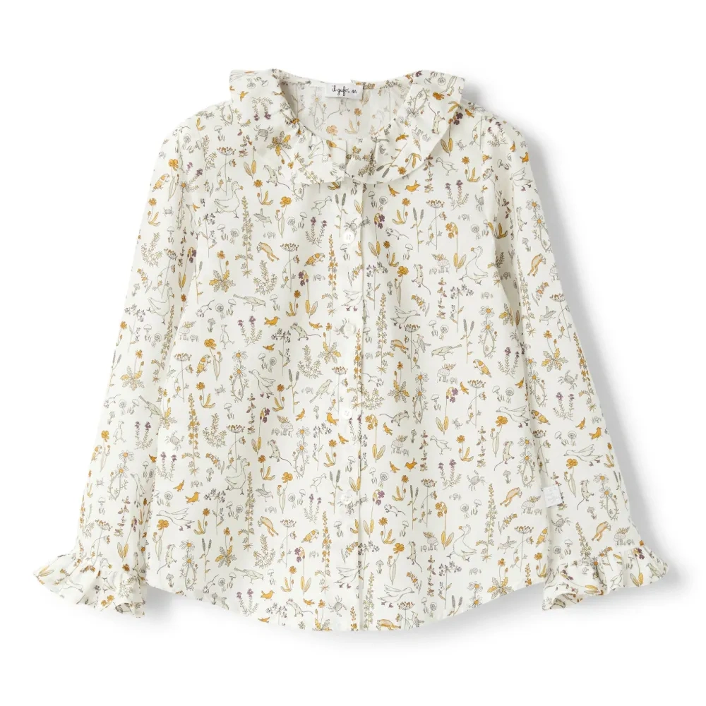 Рубашка с цветочным принтом