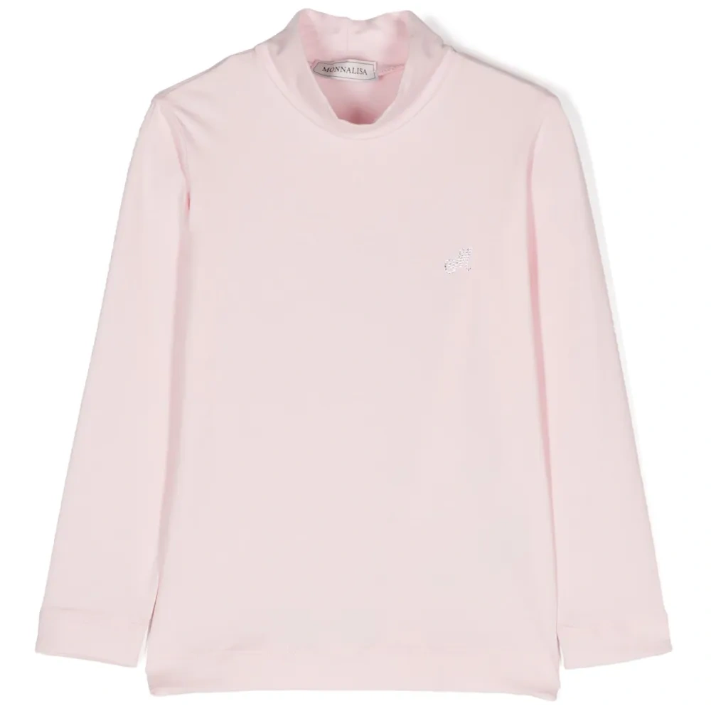 Топ с высоким воротником и логотипом