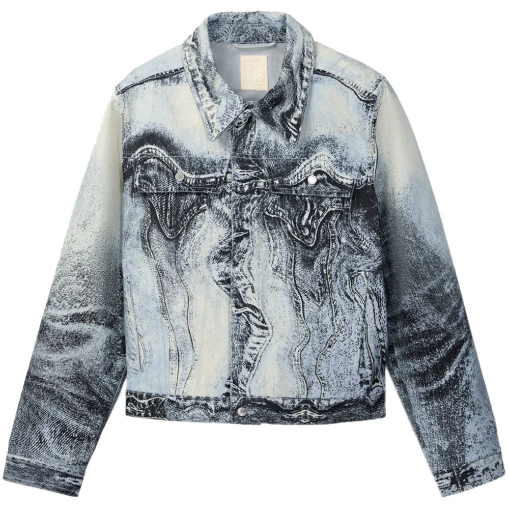 Джинсовая куртка с принтом