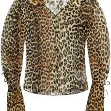 Блузка с анималистичным принтом