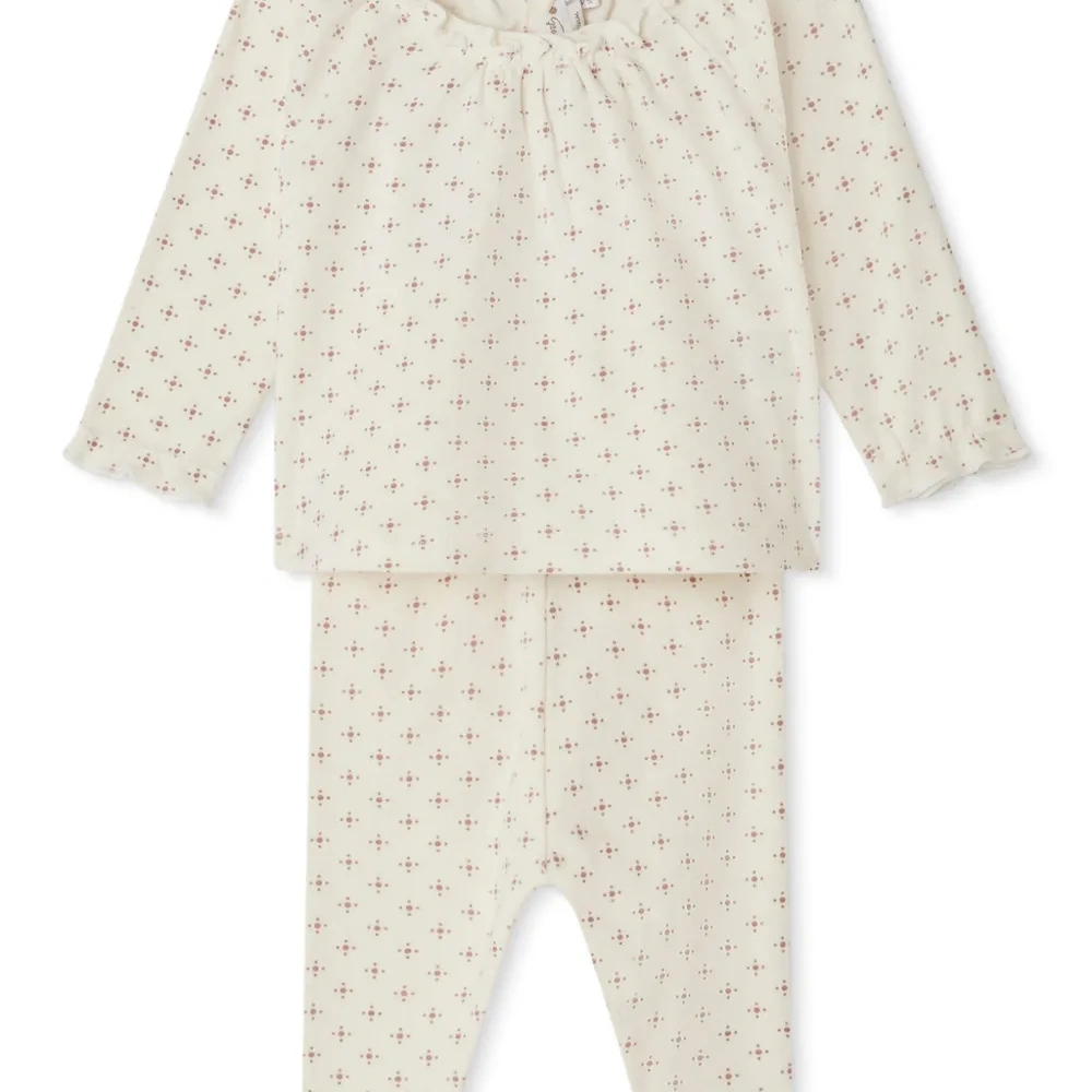 Комплект из топа и брюк с геометричным принтом