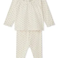 Комплект из топа и брюк с геометричным принтом