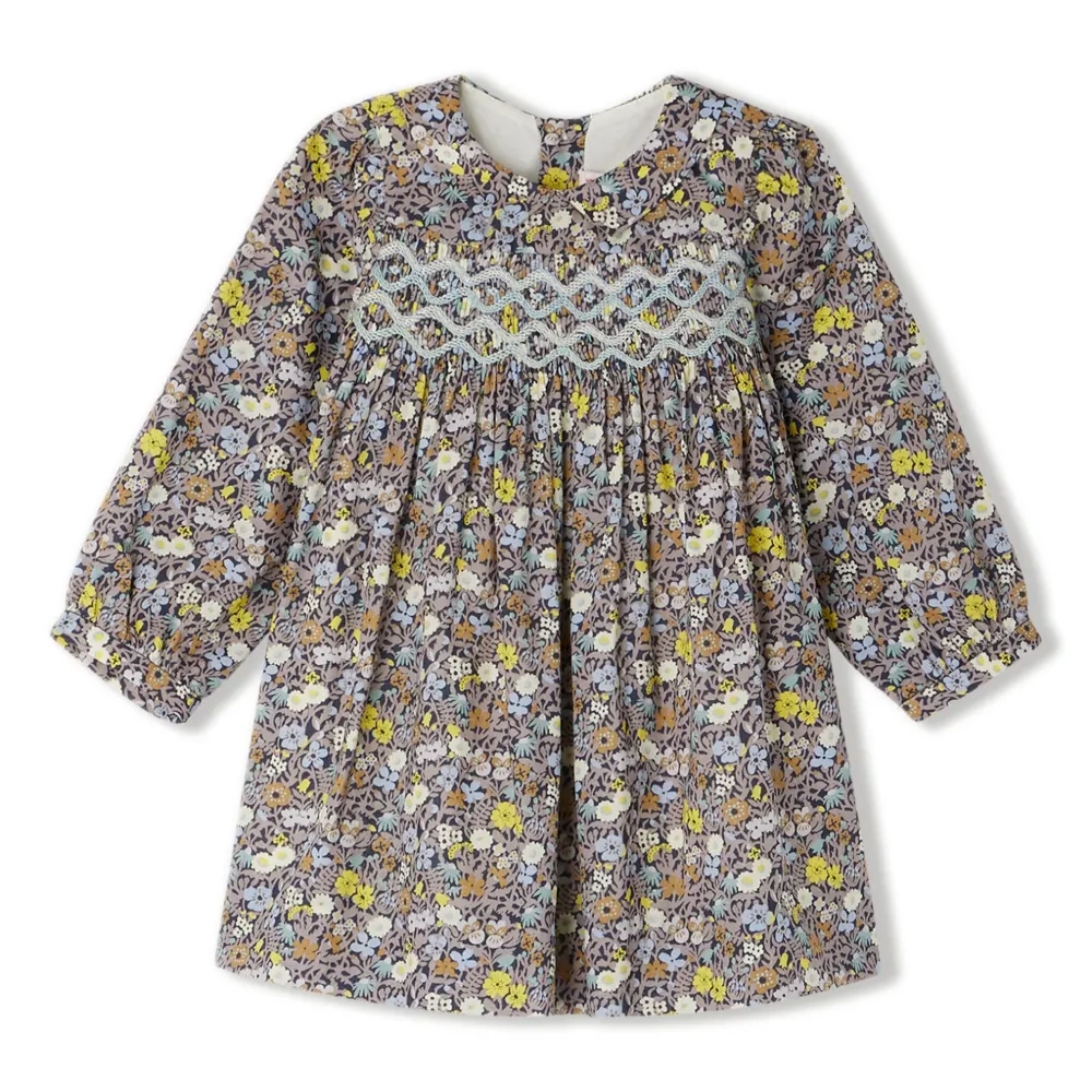 Присборенное платье с цветочным принтом