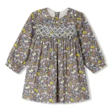 Присборенное платье с цветочным принтом