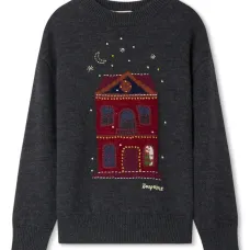 Шерстяной джемпер вязки интарсия