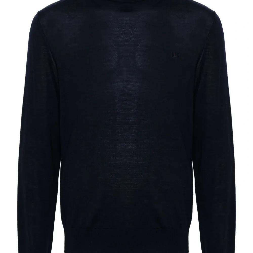 Джемпер с высоким воротником и вышитым логотипом