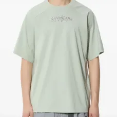 Футболка с рукавами реглан и эффектом металлик