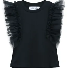 Футболка с рукавами из тюля