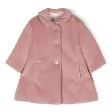 Фактурное пальто с манишкой