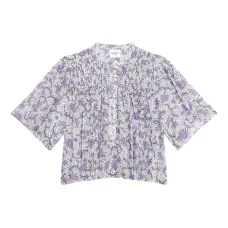 Блузка с цветочным принтом и сборками Блузка с цветочным принтом и сборками