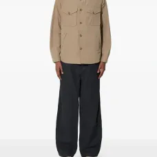 Куртка-рубашка с накладными карманами