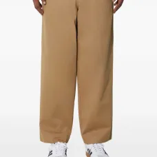 Хлопковые брюки с вышитым логотипом