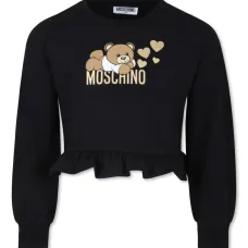 Джемпер с оборками и логотипом