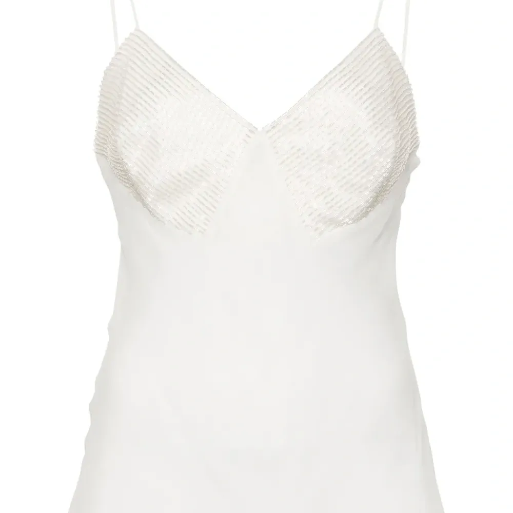 Шелковый топ без рукавов