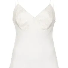 Шелковый топ без рукавов