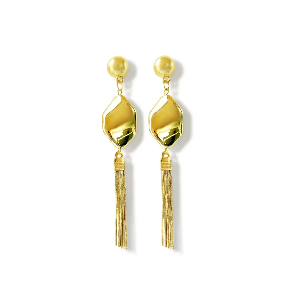 Серьги-подвески с кисточками