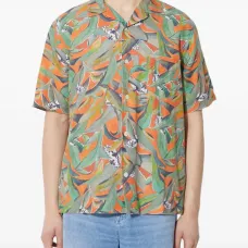 рубашка с короткими рукавами и принтом рубашка с короткими рукавами и принтом