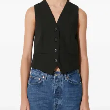 Топ Saramona в полоску с пуговицами