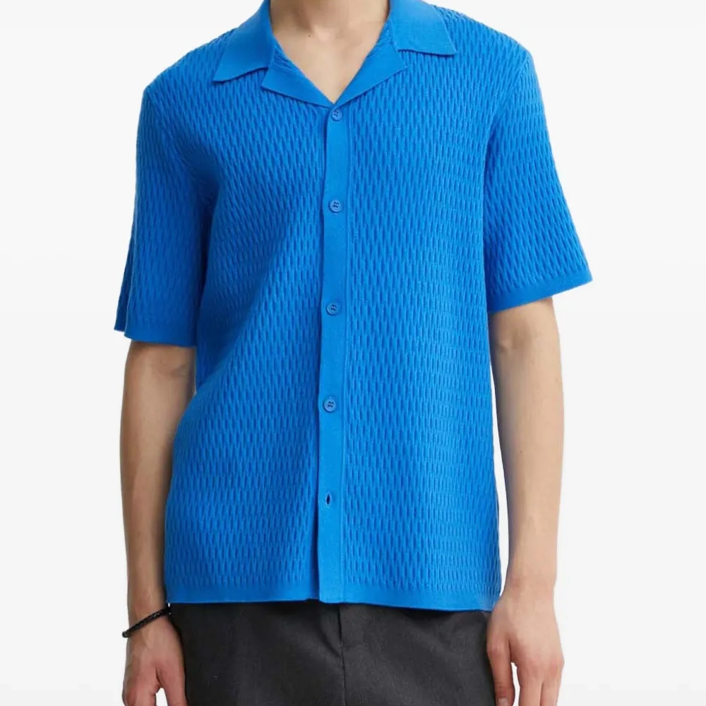 Фактурная рубашка с короткими рукавами